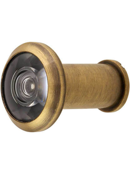 200 Degrees Wide Angle Door Viewer in Antique Brass.